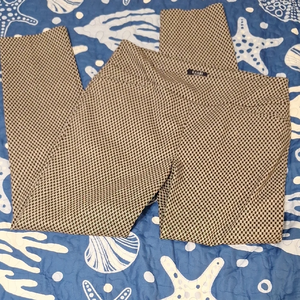 Kaari Blue Geometric Black and Tan Pants